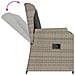 Sedie Reclinabili Giardino 2pz Cuscini Grigio Chiaro Polyrattan - Foto miniatura 8