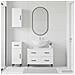Set di armadietti da bagno in 3 pezzi HAARLEM Bianco Lucido - Foto miniatura 9