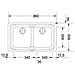 Lavello LLL620-L 2 Vasche Dimensioni 86 x 50 cm Colore Inox Dekor Serie Logica Line - Foto miniatura 2