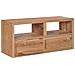 Mobile Porta Tv 90x30x40 Cm In Legno Massello Di Teak - Foto miniatura 1