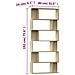 Libreria /Divisorio Rovere Sonoma 80x24x192 cm Legno Multistrato - Foto miniatura 5