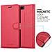 Custodia Compatibile Con Oneplus 5 In Rosso Carminio - Coperchio Protettiva Con Chiusura Magnetica, Funzione Stand E Tasca Per Le Carte - Foto miniatura 3