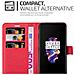Custodia Compatibile Con Oneplus 5 In Rosso Carminio - Coperchio Protettiva Con Chiusura Magnetica, Funzione Stand E Tasca Per Le Carte - Foto miniatura 5