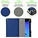 Custodia Per Tablet Compatibile Con Huawei Mediapad T3 8 (8.0"" Zoll) In Blu Scuro Jersey - Coperchio Protettiva Ultra Sottile Senza Funzione Auto Wake Up E Stand - Foto miniatura 7