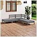 Set Salotto da Giardino 5 pz in Legno Massello di Pino Grigio - Foto miniatura 1