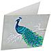 Biglietto Di Auguri Fai Da Te Con Diamanti - Pavone - 7 X 7' (18 X 18 Cm) - Foto miniatura 1
