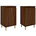 Comodini 2 Pz Rovere Marrone 40x35x70 Cm In Legno Multistrato - Foto miniatura 2
