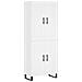 Credenza Bianca 69,5x34x180 Cm In Legno Multistrato - Foto miniatura 2