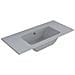 Lavabo Ad Incasso Mineral Marmo Colore Grigio Cenere Mobile Composizione Bagno *** Misure : 81x46 Cm - Foto miniatura 1