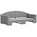 Divano Letto Con Letto Estraibile Grigio Chiaro 90x190 Tessuto - Foto miniatura 3