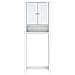 Portaoggetti Sopra Wc Berg Bianco 60x27x164,5 Cm Legno Massello - Foto miniatura 3