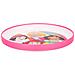 Disney Piatto Piano Bianco E Rosa Per Bambine In Plastica Principesse Biancaneve Ariel Jasmin Rapunzel Con Base Antiscivolo - Foto miniatura 3