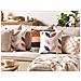 Cuscino Decorativo Quinoa Velluto 45 X 45 Cm Motivo Di Piante Bianco - Foto miniatura 1