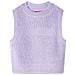 Gilet Da Bambina Lavorato A Maglia Lilla Chiaro 128 - Foto miniatura 1