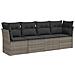 Lusso Casadino -  Set Divani Da Giardino 4 Pz Con Cuscini In Polyrattan Grigio - Foto miniatura 1