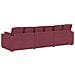 Divano Modulare con Cuscini Rosso Vino - Foto miniatura 7