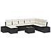 Set di 9 Pezzi Divano da Giardino con Cuscini Nero Rattan Sintetico - Foto miniatura 1