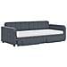 Divano Letto Estraibile Cassetti Grigio Scuro 90x200cm Velluto - Foto miniatura 3