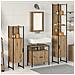 Set Mobili Bagno 4 Pezzi Rovere Artigianale Legno Ingegnerizzato - Foto miniatura 2