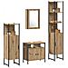 Set Mobili Bagno 4 Pezzi Rovere Artigianale Legno Ingegnerizzato - Foto miniatura 3