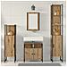 Set Mobili Bagno 4 Pezzi Rovere Artigianale Legno Ingegnerizzato - Foto miniatura 4