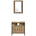 Set Mobili Bagno 4 Pezzi Rovere Artigianale Legno Ingegnerizzato - Foto miniatura 9