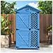 Capanno Di Stoccaggio Per Mobili Da Giardino In Legno, Casa Degli Attrezzi Per Patio, Senza Sbiadimento, Resistente Alle Intemperie, Senza Manutenzione, Ecologico, Blu - Foto miniatura 1
