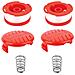 Kit Bobina Filo Per Tagliabordi - 2 Bobine, 1 Coperchio E 1 Molla, Compatibile Con Tagliabordi Craftsman - Foto miniatura 1