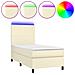 Giroletto a Molle con Materasso e LED Crema 90x200cm Similpelle - Foto miniatura 1