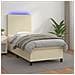 Giroletto a Molle con Materasso e LED Crema 90x200cm Similpelle - Foto miniatura 2