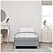 Letto a molle con materasso Grigio chiaro 80 x 200 cm Tessuto - Foto miniatura 5