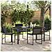 Set da Pranzo per Giardino 5 pcs Nero 160 x 80 x 73 cm - Foto miniatura 2