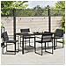 Set da Pranzo per Giardino 5 pcs Nero 160 x 80 x 73 cm - Foto miniatura 4