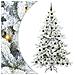 Albero di Natale Artificiale con Rami Pieghevoli Bianco 210 cm - Foto miniatura 1