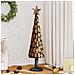 Albero di Natale Marrone 120 cm Legno massello di teak - Foto miniatura 2