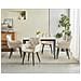 Sedie da pranzo LUKK - Velluto beige con gambe nere x2 - Foto miniatura 9