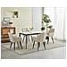 Sedie da pranzo LUKK - Velluto beige con gambe nere x2 - Foto miniatura 8