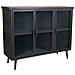 Credenza In Metallo Nero E Legno 102x33x79,5h - Foto miniatura 1