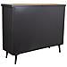 Credenza In Metallo Nero E Legno 102x33x79,5h - Foto miniatura 4