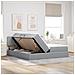 Letto con Contenitore con materasso Grigio chiaro 200 x 200 cm - Foto miniatura 4