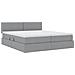 Letto con Contenitore con materasso Grigio chiaro 200 x 200 cm - Foto miniatura 5
