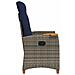 Poltrona reclinabile con tavolino 62 x 64 x 112 cm polyrattan - Foto miniatura 3