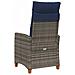 Poltrona reclinabile con tavolino 62 x 64 x 112 cm polyrattan - Foto miniatura 4