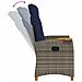 Poltrona reclinabile con tavolino 62 x 64 x 112 cm polyrattan - Foto miniatura 6