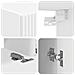 Set di Mobiletto da TV a Parete 4 pcs Bianco Legno multistrato - Foto miniatura 9