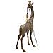 Lampada Da Tavolo Giraffa In Resina Oro Antico - Foto miniatura 4