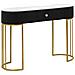 Tavolo Consolle Vkh614-nero-legno-100x43x74 Cm - Foto miniatura 1