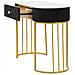 Tavolo Consolle Vkh614-nero-legno-100x43x74 Cm - Foto miniatura 3