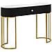 Tavolo Consolle Vkh614-nero-legno-100x43x74 Cm - Foto miniatura 1