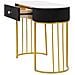 Tavolo Consolle Vkh614-nero-legno-100x43x74 Cm - Foto miniatura 3